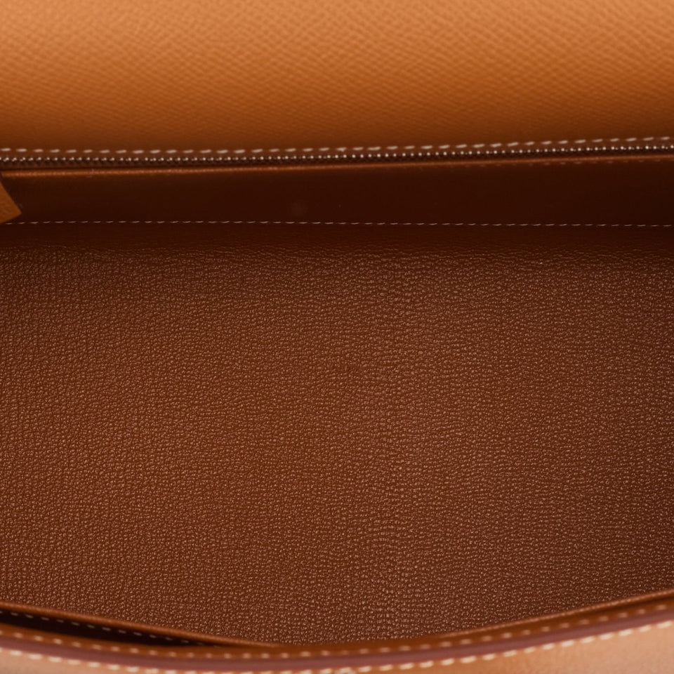 Hermes Kelly Sellier 28 Gold Epsom Palladium Hardware