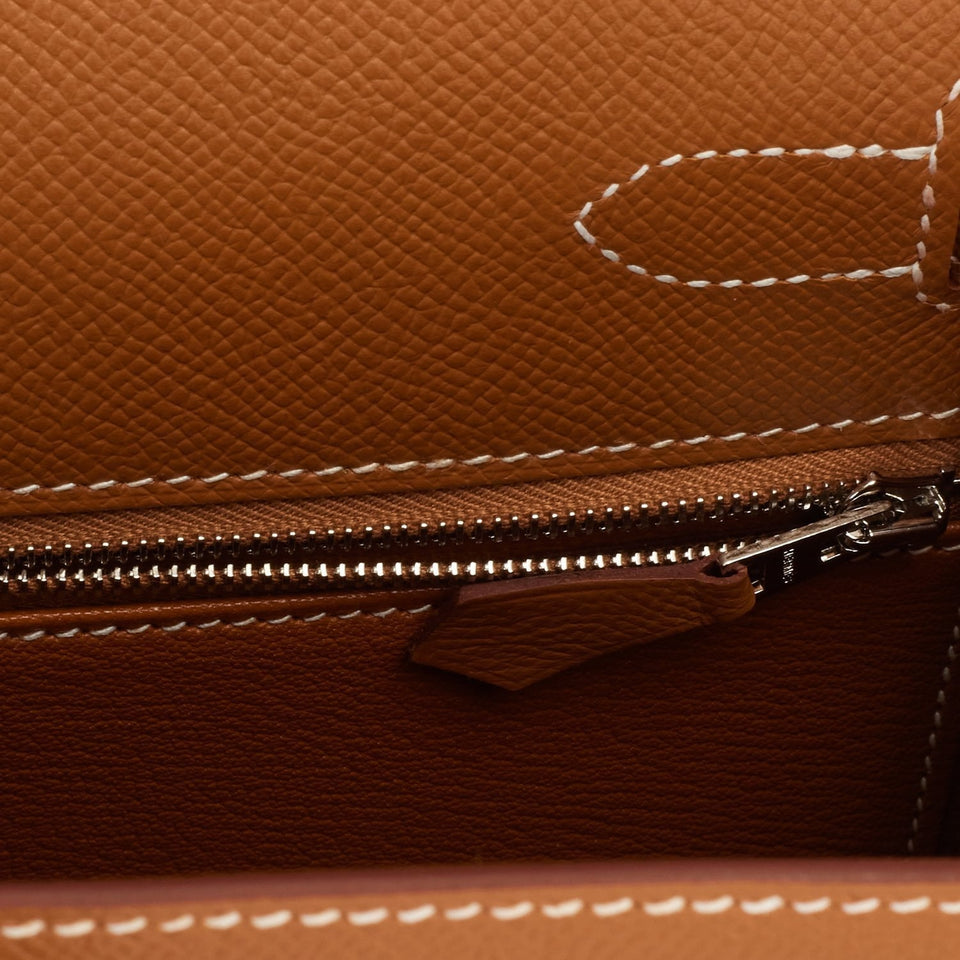 Hermes Kelly Sellier 28 Gold Epsom Palladium Hardware