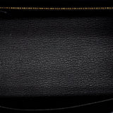 Hermes Kelly Sellier 25 Black Epsom Gold Hardware
