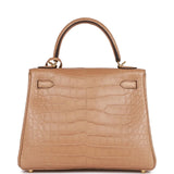 Hermes Kelly Retourne 25 Chai Matte Alligator Gold Hardware