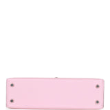 Hermes Kelly Sellier 20 Rose Sakura Chevre Palladium Hardware