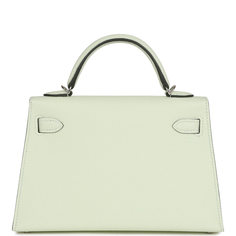 Hermes Kelly Sellier 20 Vert Fizz Epsom Palladium Hardware