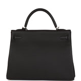 Hermes Kelly Retourne 32cm Black Togo Palladium Hardware