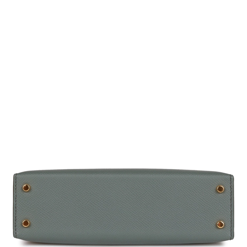 Hermes Kelly Sellier 20 Vert Amande Epsom Gold Hardware