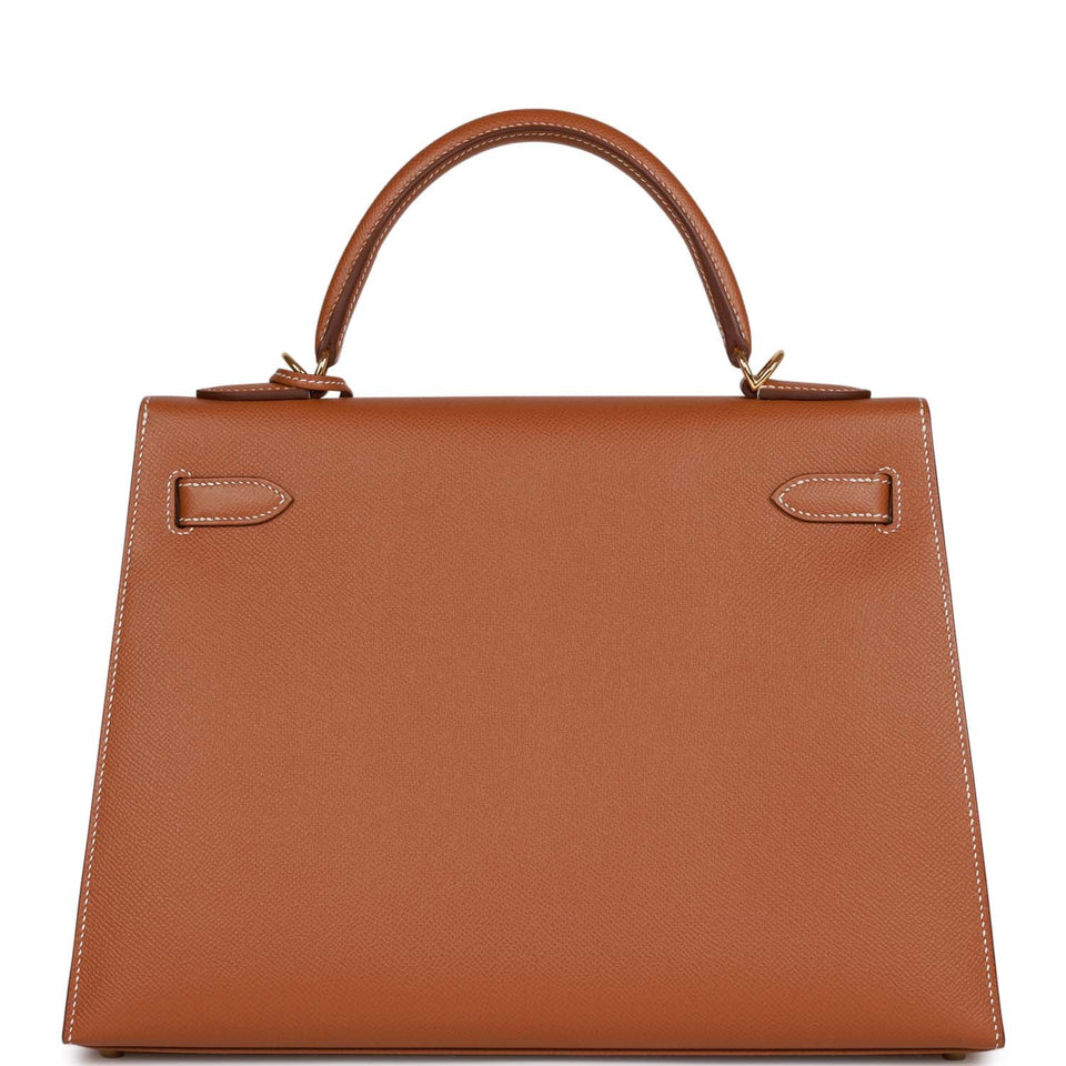 Hermes Kelly Sellier 32 Gold Epsom Gold Hardware