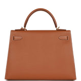 Hermes Kelly Sellier 32 Gold Epsom Gold Hardware