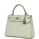Hermes Kelly Sellier 25 Vert Fizz Epsom Palladium Hardware