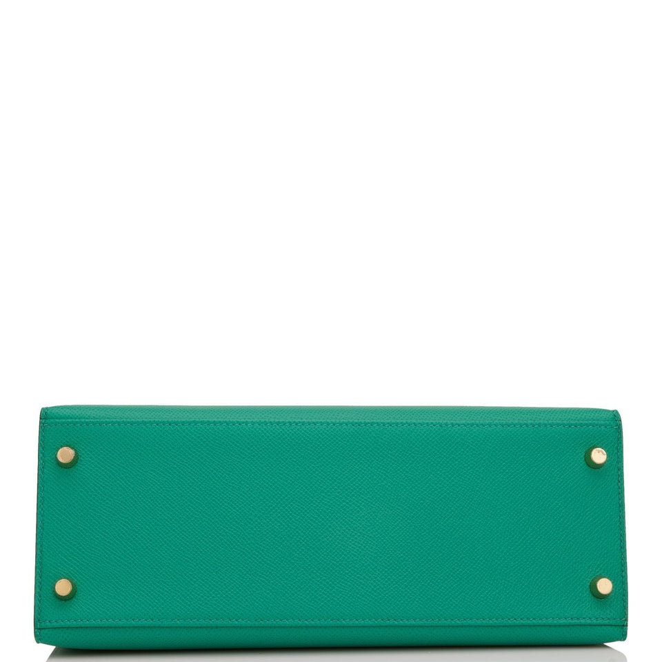 Hermes Kelly Sellier 28 Vert Jade Epsom Gold Hardware