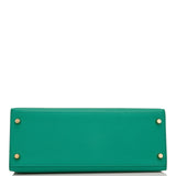 Hermes Kelly Sellier 28 Vert Jade Epsom Gold Hardware
