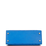 Hermes Kelly Sellier 25 Bleuet Ostrich Gold Hardware