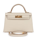 Hermes Kelly Sellier 20 Craie Epsom Gold Hardware
