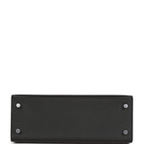 Hermes Kelly Sellier 25 Black Epsom Palladium Hardware