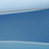 Hermes Kelly Sellier 25 Tri-Color Bleu Brume, Vert Jade and Gold Epsom Palladium Hardware