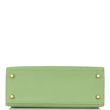 Hermes Kelly Sellier 25 Vert Criquet Epsom Gold Hardware
