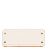 Hermes Special Order (HSS) Kelly Sellier 25 Nata Verso Chevre Brushed Gold Hardware