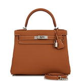 Hermes Kelly Retourne 28 Gold Togo Palladium Hardware