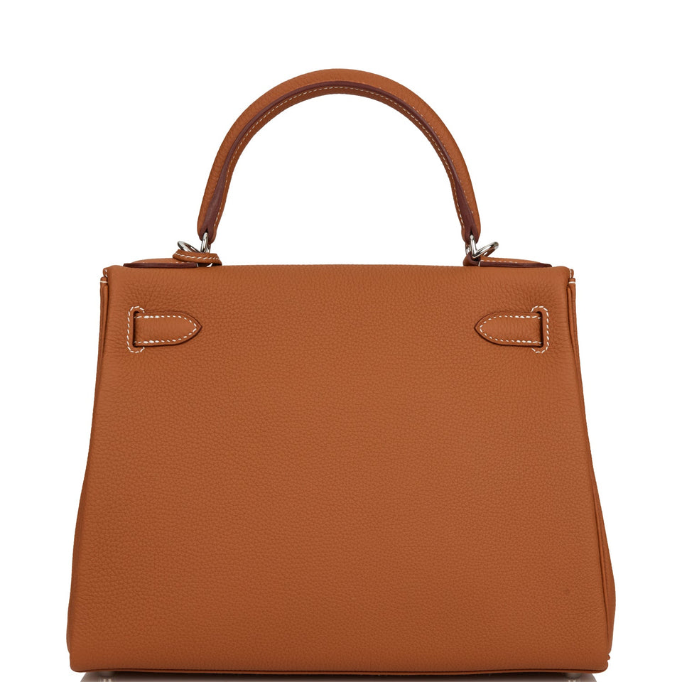 Hermes Kelly Retourne 28 Gold Togo Palladium Hardware
