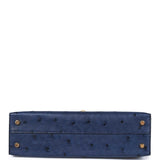 Hermes Kelly 20 Bleu Saphir Ostrich Gold Hardware