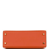 Hermes Kelly Sellier 25 Feu Epsom Gold Hardware