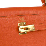 Hermes Kelly Sellier 25 Feu Epsom Gold Hardware
