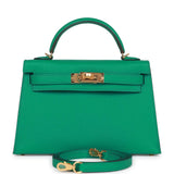 Hermes Kelly 20 Vert Jade Epsom Sellier Gold Hardware
