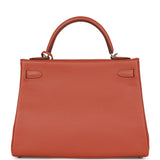 Hermes Kelly Retourne 32 Blush Verso Evercolor Palladium Hardware