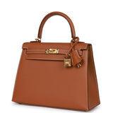 Hermes Kelly Sellier 25 Gold Epsom Gold Hardware