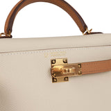 Hermes Special Order (HSS) Kelly Sellier 20 Craie and Biscuit Epsom Gold Hardware