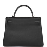 Hermes Kelly Retourne 32 Black Togo Palladium Hardware