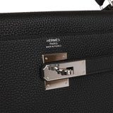 Hermes Kelly Retourne 32 Black Togo Palladium Hardware