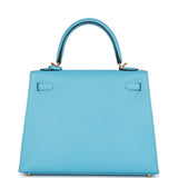 Hermes Kelly Sellier 25 Celeste Epsom Gold Hardware
