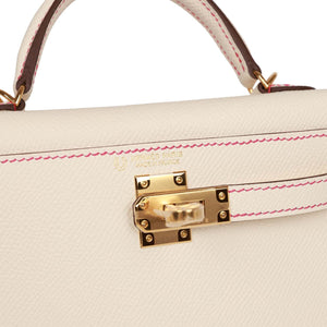 Hermes Special Order (HSS) Kelly Sellier 20 Nata Verso Epsom Gold Hardware