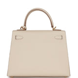 Hermes Kelly Sellier 25 Craie Epsom Gold Hardware