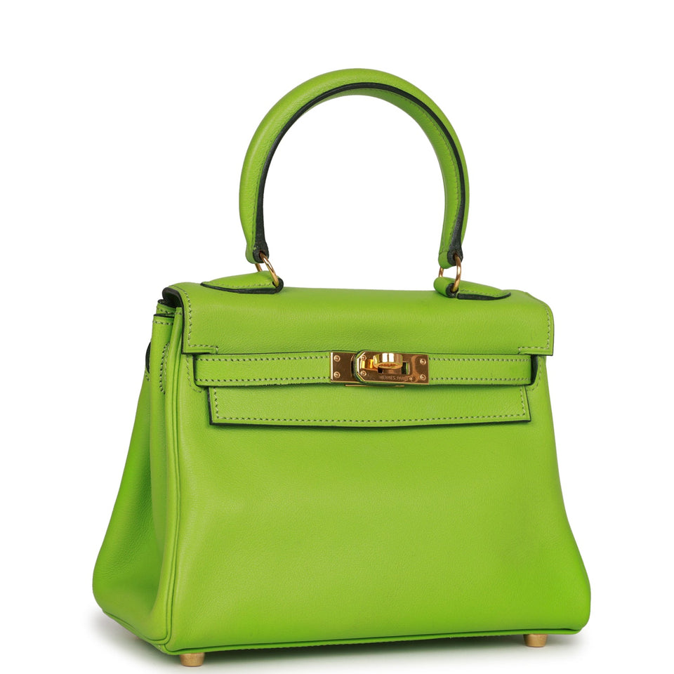 Hermes Kelly Retourne 20 Vert Cru Gulliver Gold Hardware