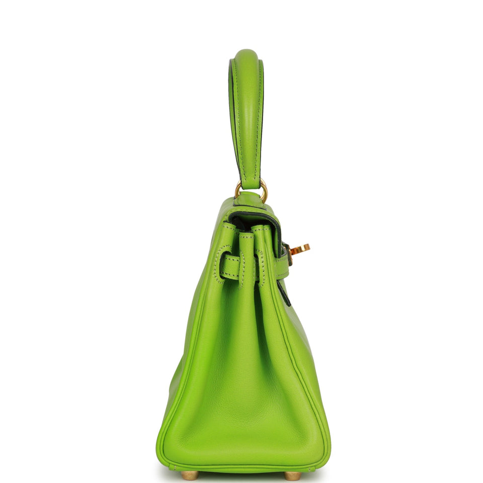 Hermes Kelly Retourne 20 Vert Cru Gulliver Gold Hardware