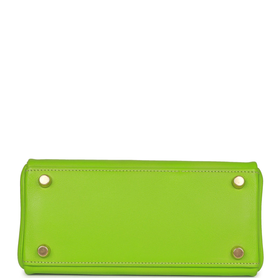 Hermes Kelly Retourne 20 Vert Cru Gulliver Gold Hardware