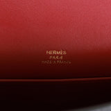 Hermes Kelly Sellier 20 Bleu Indigo, Black and Rouge H Casaque Epsom Gold Hardware