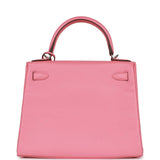 Hermes Kelly Retourne 28 Rose D'Ete Verso Evercolor Palladium Hardware