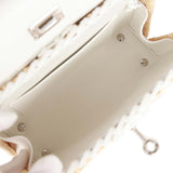 Hermes Mini Picnic Kelly 20 White Swift Palladium Hardware