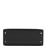 Hermes Kelly Sellier 25 Black Epsom Palladium Hardware