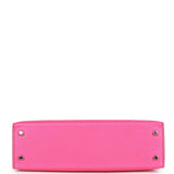 Hermes Kelly Sellier 20 Rose Pop Chevre Chamkila Palladium Hardware