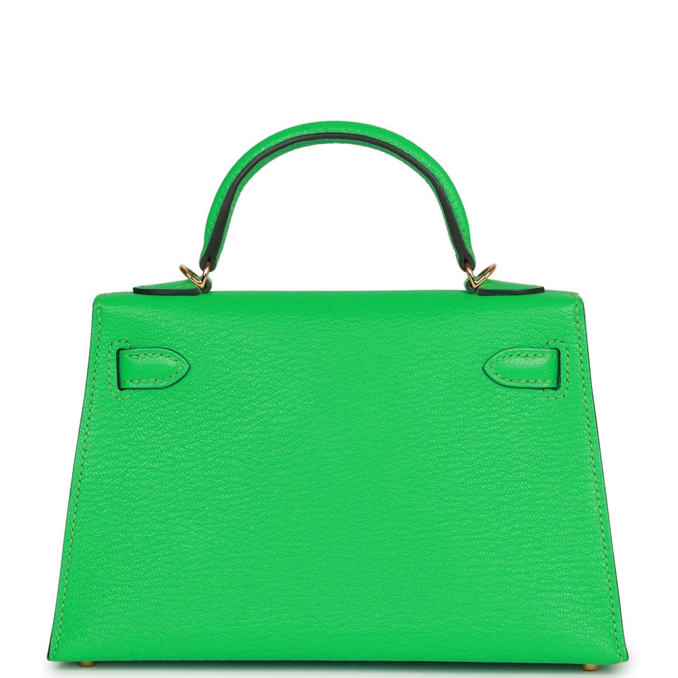 Hermes Kelly Sellier 20 Vert Comics Chevre Gold Hardware