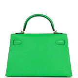 Hermes Kelly Sellier 20 Vert Comics Chevre Gold Hardware
