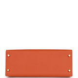 Hermes Kelly Sellier 28 Orange Epsom Gold Hardware