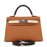 Hermes Kelly Sellier 20 Tri-color Gold, Black and Nata Epsom Palladium Hardware