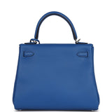 Hermes Kelly Retourne 25 Bleu France Swift Palladium Hardware