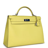 Hermes Kelly Sellier 40 Lime Epsom Palladium Hardware