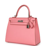 Hermes Kelly Sellier 25 Rose Confetti Epsom Palladium Hardware