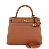 Hermes Kelly Sellier 25 Gold Madame Gold Hardware