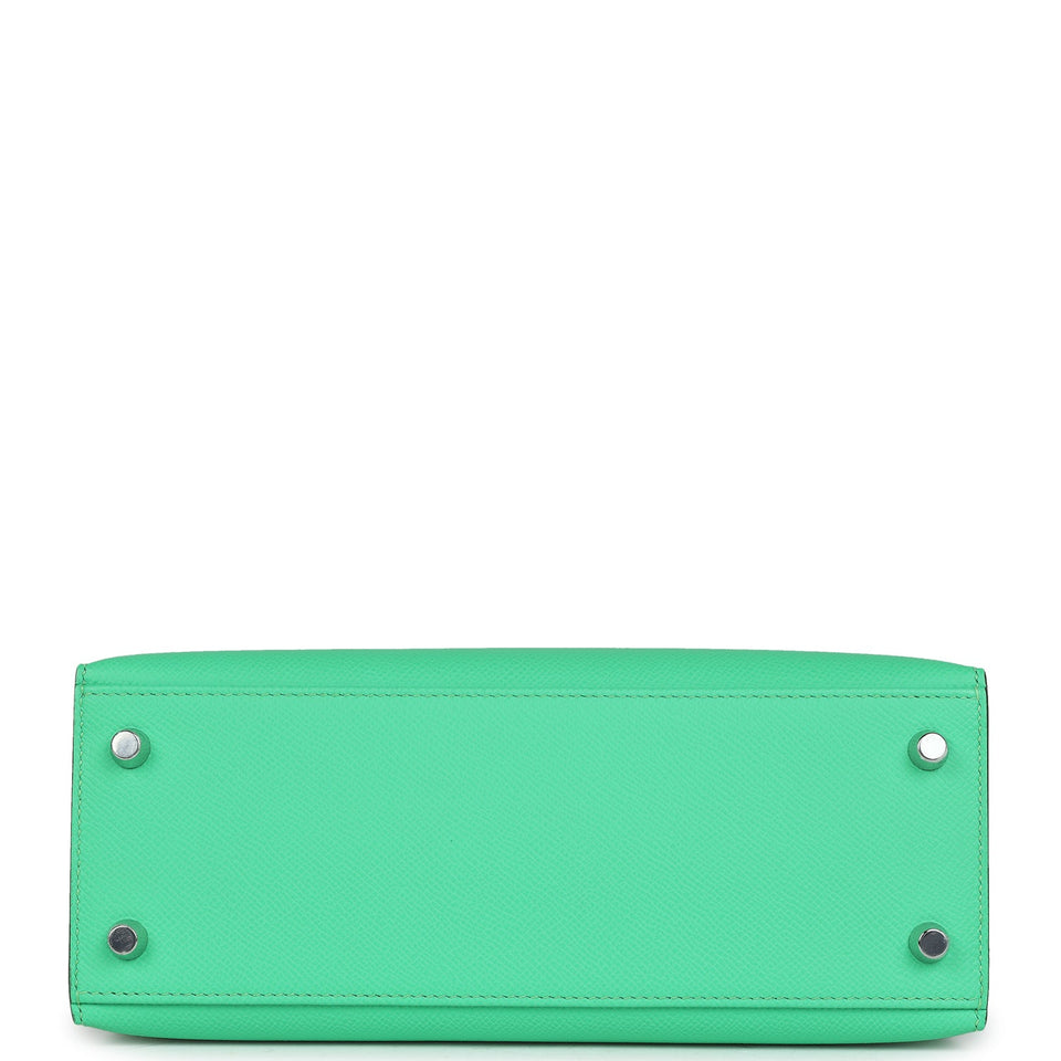 Hermes Kelly Sellier 25 Vert Comics Epsom Palladium Hardware